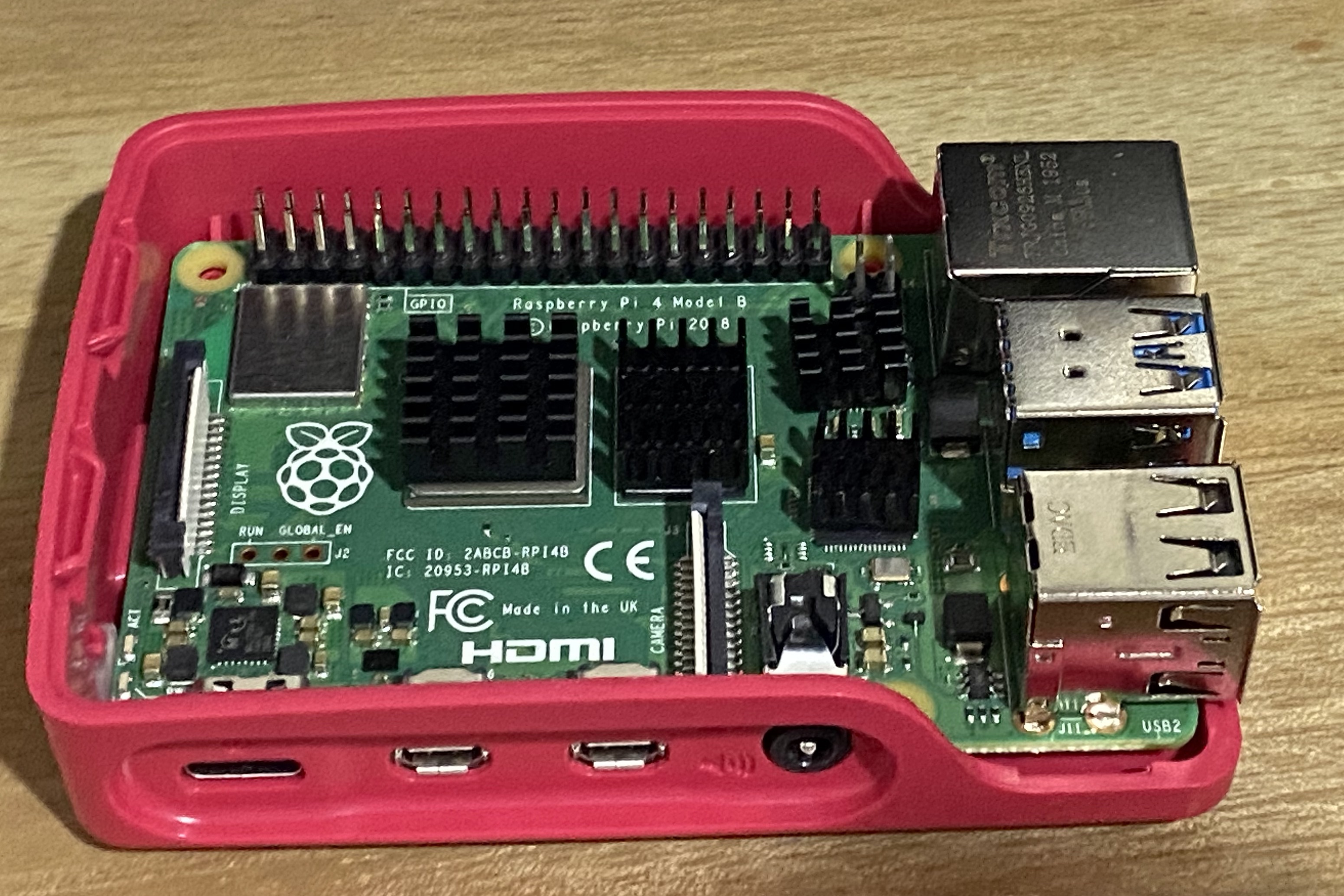 Heatsinks on the Raspberry Pi 4